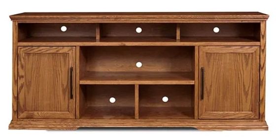 Legends Home Colonial Place Golden Oak 74" Tall Console