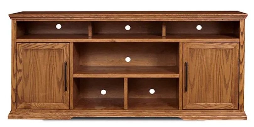 Legends Home Colonial Place Golden Oak 74" Tall Console