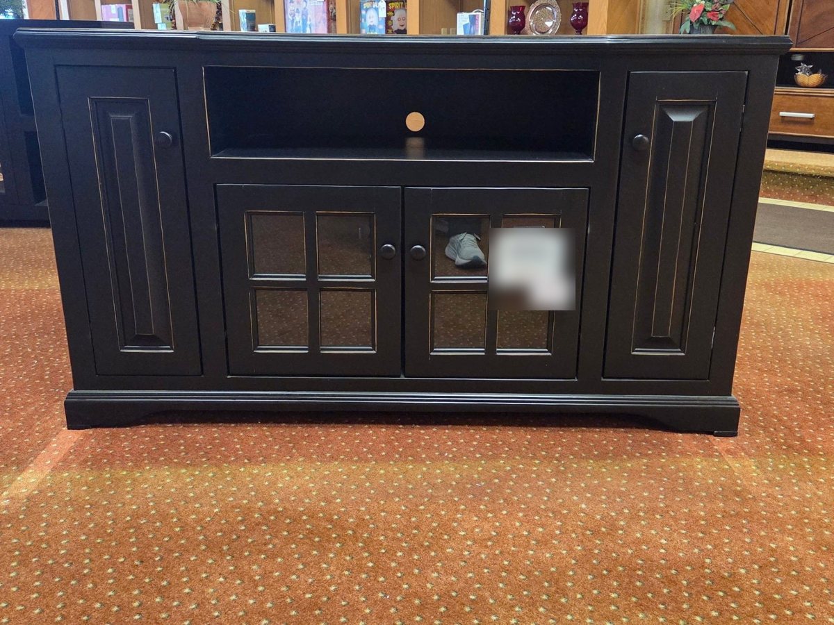 American Heartland Antique Black 32" Curve TV Stand