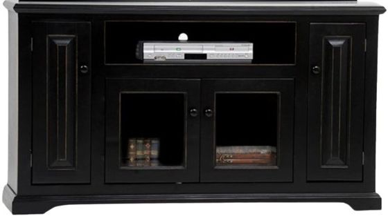 American Heartland Poplar Wooden Deluxe TV Stand, Chocolate Mousse
