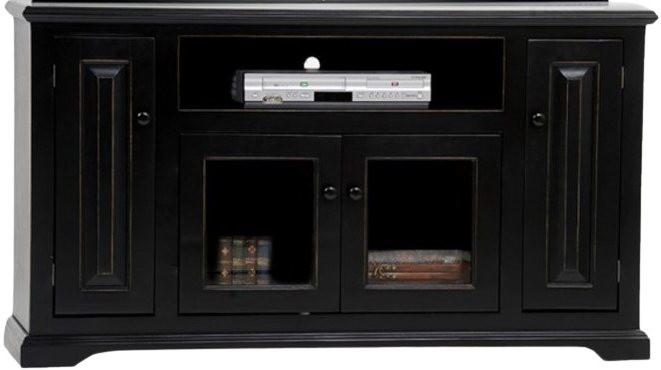 American Heartland Poplar Wooden Deluxe TV Stand, Chocolate Mousse